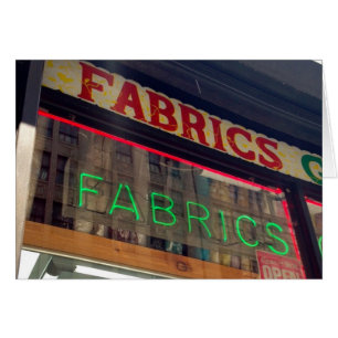 Cartão NYC Neon - Sinal de Nova Iorque - Tecidos do distr
