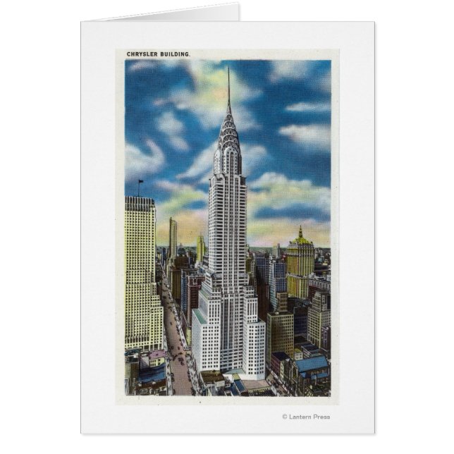 Cartão NYC, Nova YorkVisão Exterior do Chrysler (Frente)