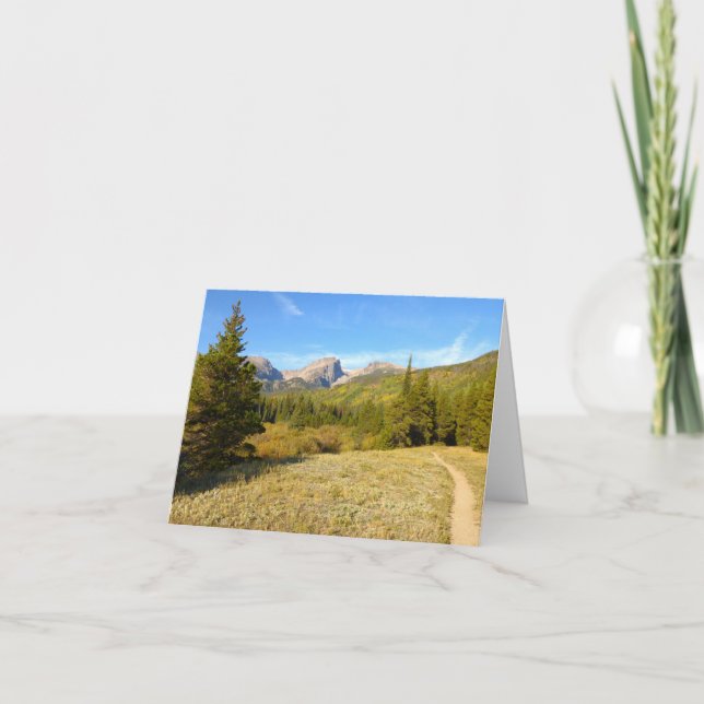 Cartão Nymph Lake Trail no início do outono (Frente)