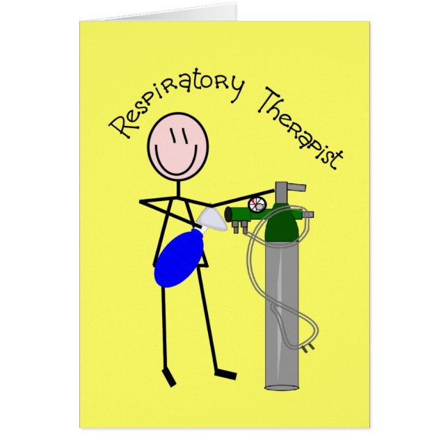 Cartão O2 do terapeuta respiratório & design do saco de (Frente)