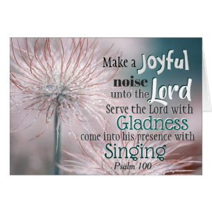 Cartão O 100:1 do salmo faz um ruído alegre até o senho