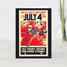 Cartão O 142º Aniversário do Tio Sam