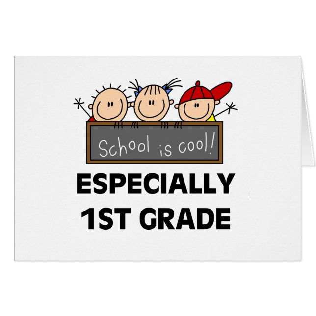 Cartão ø A escola primária é legal (Frente Horizontal)