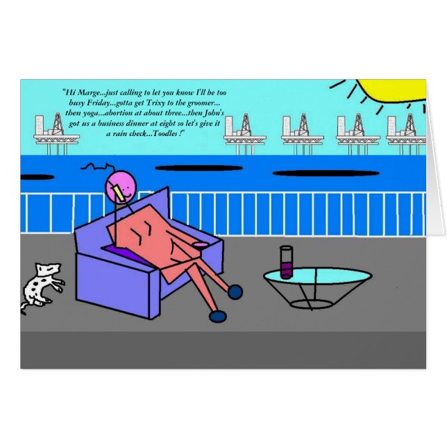 Cartão O Aborto Casual (Frente horizontal)