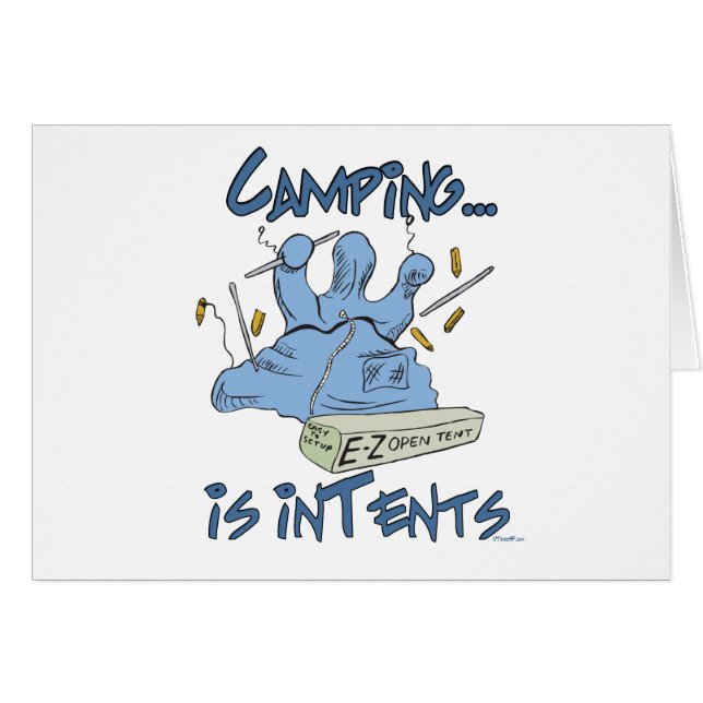 Cartão O acampamento é intenção (Frente Horizontal)