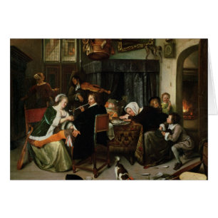 Cartão O agregado familiar Dissolute, 1668
