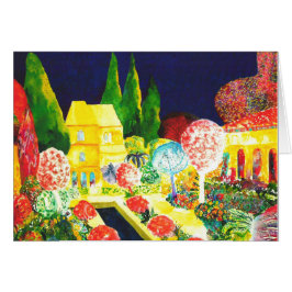 Cartão O Alhambra em a noite