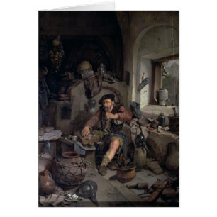 Cartão O alquimista, 1663