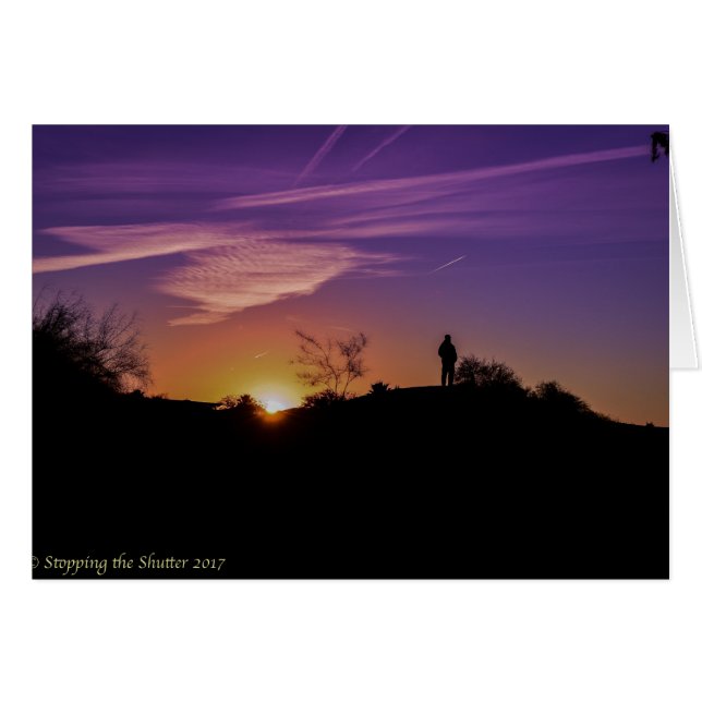 Cartão O alvorecer de um dia novo (Frente Horizontal)