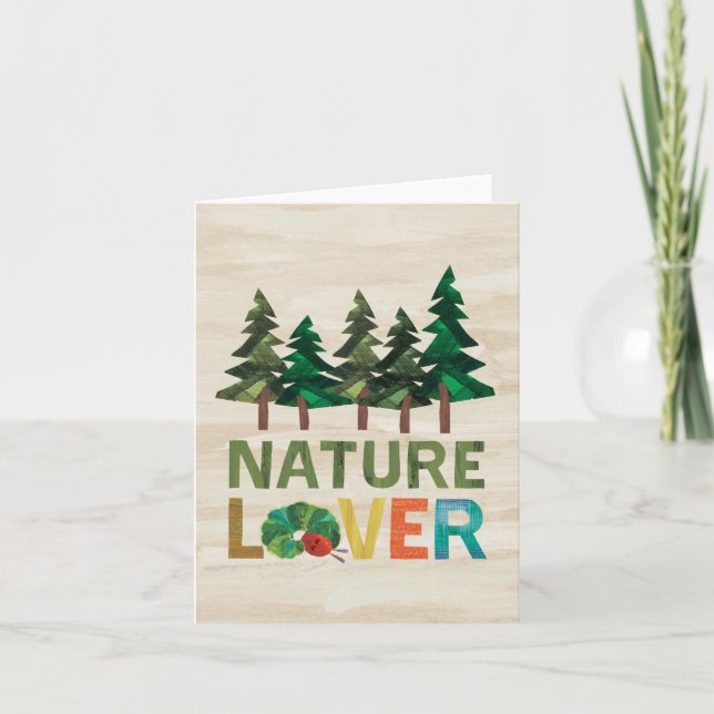 Cartão O Amante da Natureza da Lagarta Muito Faminta (Frente)