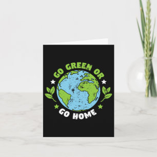 Cartão O Ambiente Do Dia Da Terra Fica Verde Ou Vai Para