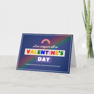 Cartão O Amor Conquista Tudo no Dia dos Namorados LGBTQ