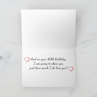 Cartão **O AMOR DA MINHA CARTA DE DESEJO DE aniversário d
