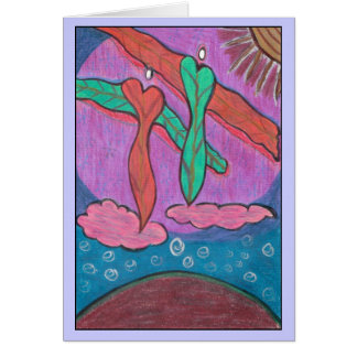 Cartão O amor dá-nos o vôo