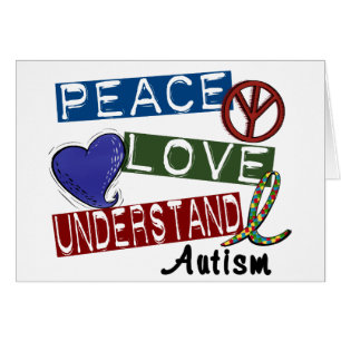 CARTÃO O AMOR DA PAZ COMPREENDE O AUTISMO