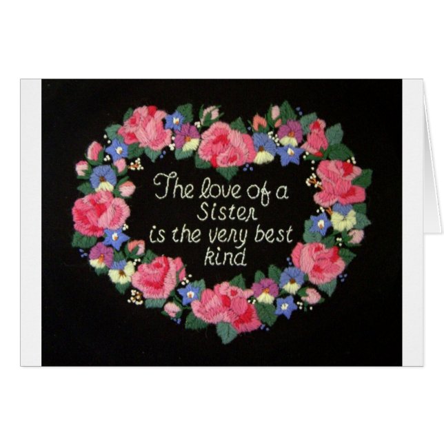 Cartão O amor de uma irmã (Frente horizontal)