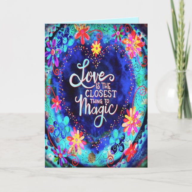 Cartão O amor é a coisa mais próxima à instabilidade mági (Frente)