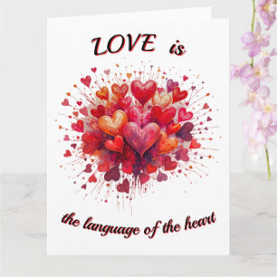 Cartão O amor é a linguagem do coração, Dia dos Namorados