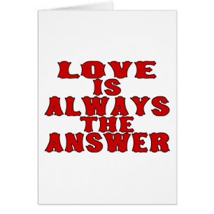 Cartão O amor é a resposta