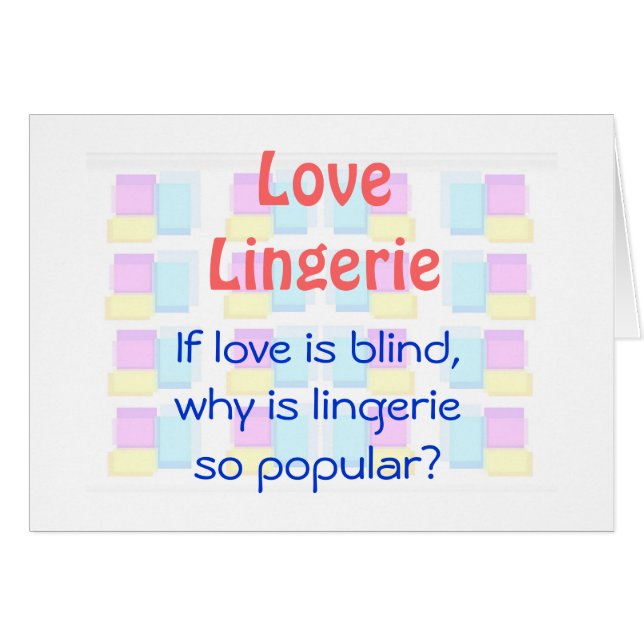 Cartão O amor é cego (Frente Horizontal)