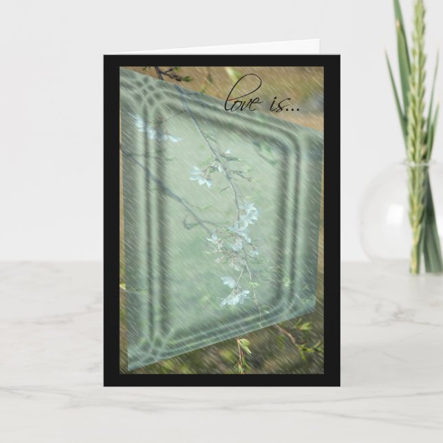 Cartão O amor é~ Cherry Blossom Anniversário Card (Frente)