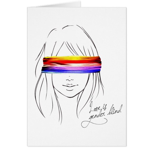 Cartão O amor é cortina do género (Frente)