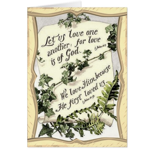 Cartão O Amor É De Deus (Frente)