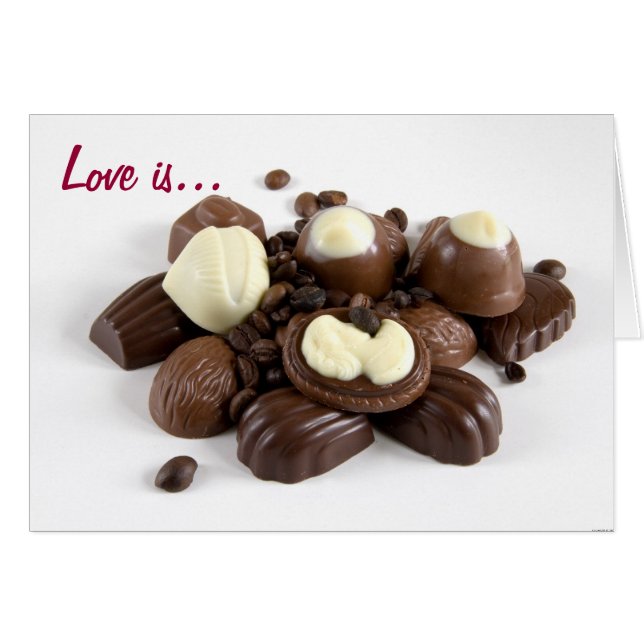 Cartão O amor é doce (Frente Horizontal)