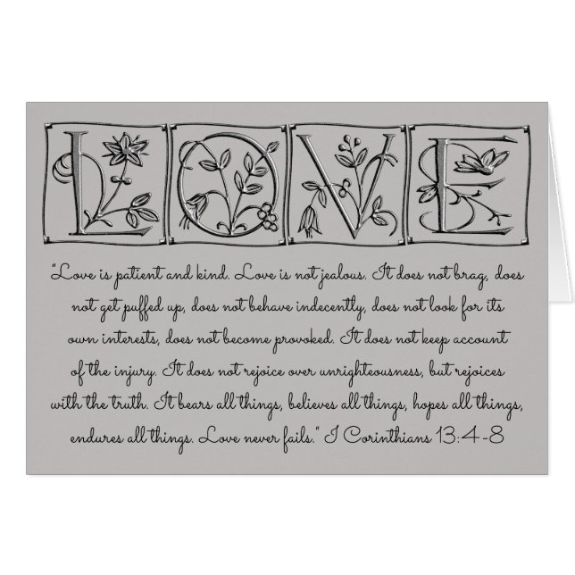 Cartão O amor é Fails~Scripture~Wedding (Frente horizontal)