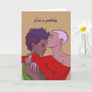 Cartão O amor é Feriado LGBTQ sem Gendermos