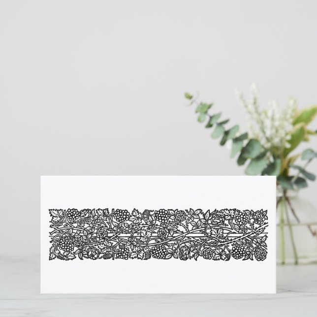 Cartão O amor é limite suficiente (por William Morris) (Em pé/Frente)