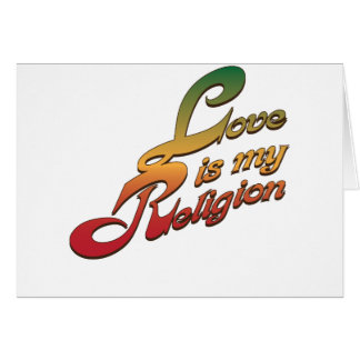 Cartão O amor é minha religião