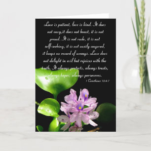 Cartão O amor é paciente....