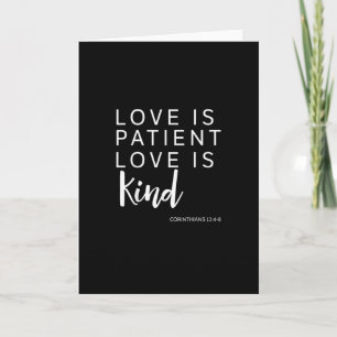 Cartão O Amor é Paciente O Amor é Bondoso Coríntios Fé Gi