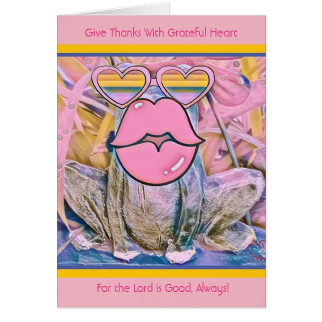 CARTÃO O AMOR É - SAPO DE JEREMIAH - CUMPRIMENTO CRISTÃO (Frente)