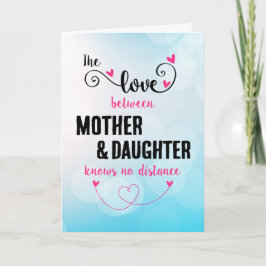 Cartão O amor entre mãe e filha distância