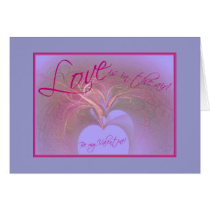 CARTÃO O AMOR ESTÁ NO AR