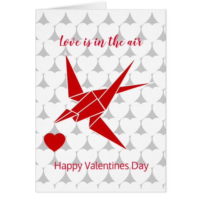 Cartão O amor está no ar (Frente)