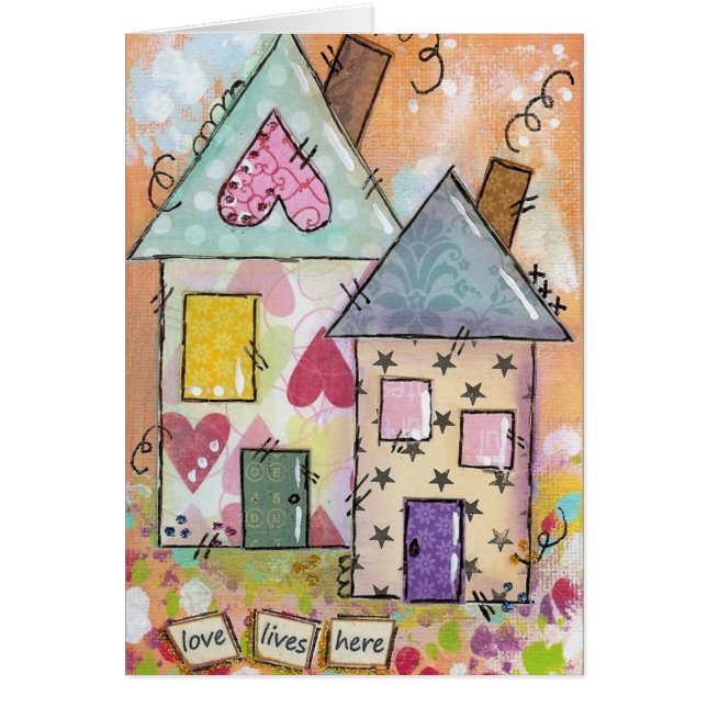 Cartão o amor vive aqui (Frente)