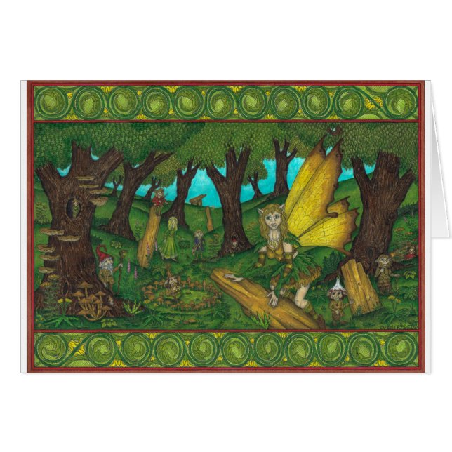 Cartão O anel feericamente (Frente Horizontal)