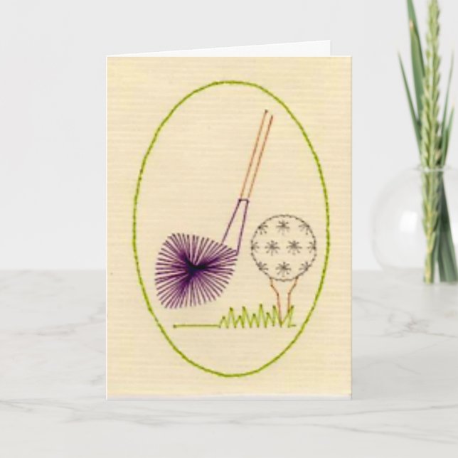 Cartão O aniversário de um jogador de golfe (Frente)