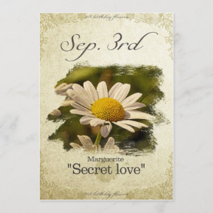 Cartão O aniversário floresce o 3 de setembro o