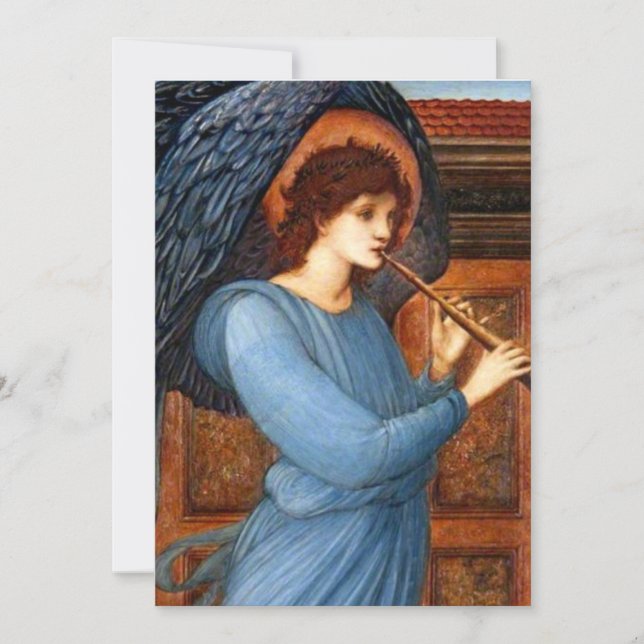 Cartão O Anjo de Sir Edward Burne-Jones (Frente)