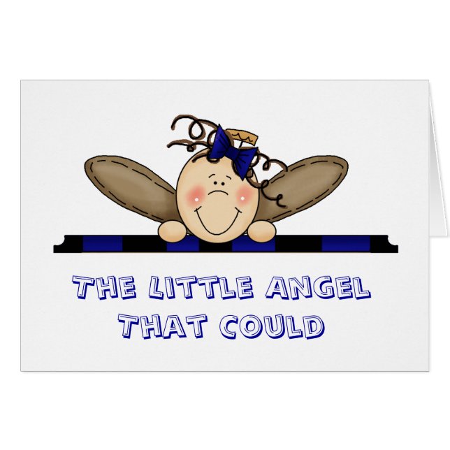 Cartão O anjo pequeno que poderia (Frente horizontal)