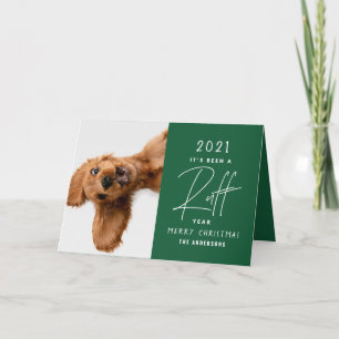 Cartão O ano do cachorro-de-Natal foi engraçado e revista