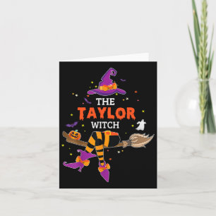 Cartão O Apelido Fantasma do Hat Halloween de Taylor