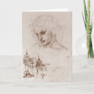Cartão O Apóstolo de Leonardo da Vinci no Castelo Sforza
