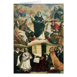 Cartão O Apotheosis de St Thomas Aquinas, 1631