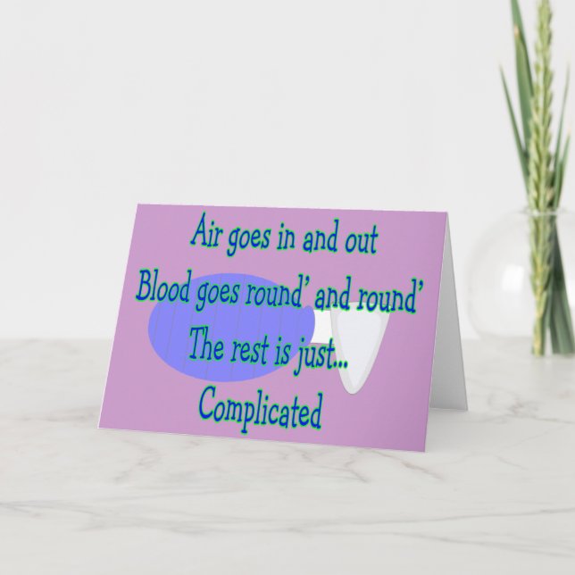 Cartão O ar vai e sai... o resto é complicado (Frente)