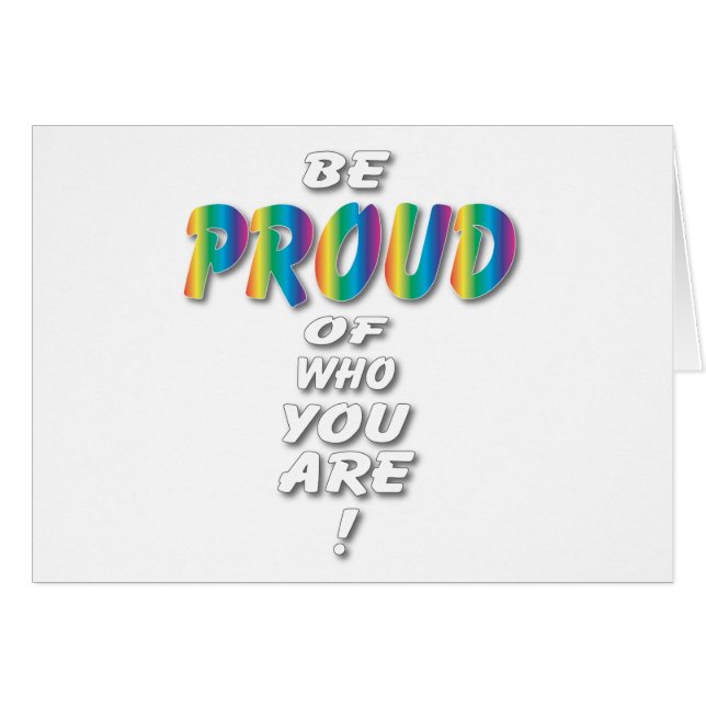 Cartão O arco-íris seja orgulhoso (os olhares melhores no (Frente Horizontal)